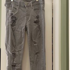 Grey American Eagle Ripped Jeans